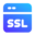 Accessoire de décoration scientifique avec logo SSL, en bleu vif, idéal pour les amateurs de science et de design moderne.
