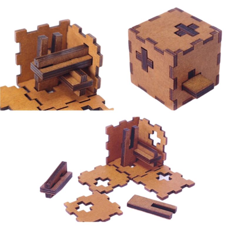 Wooodz Casse-Tête Le Carré Impossible Fabriqué En France - Puzzle En Bois Original