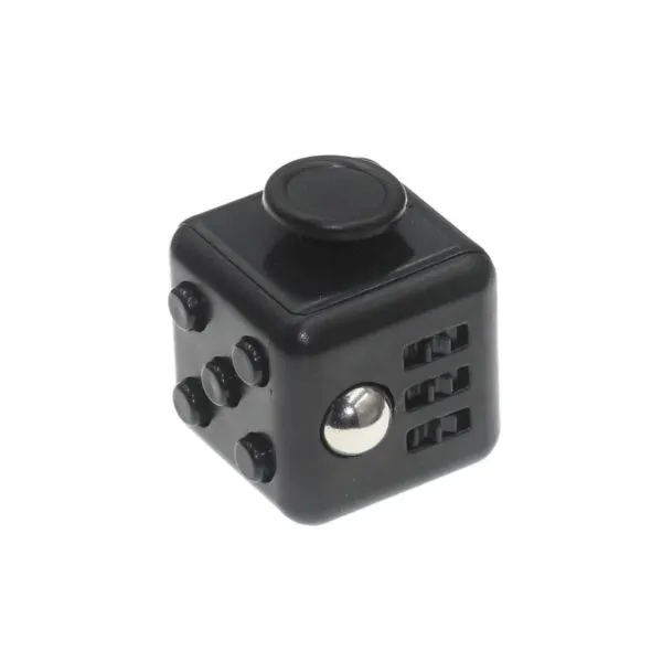 Cube à dés multifonctionnel avec boutons lumineux pour jeux et décoration scientifique.