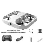Drone avec caméra 8K, contrôleur, batterie, hélices de rechange et outils pour la photographie aérienne et la vidéographie.