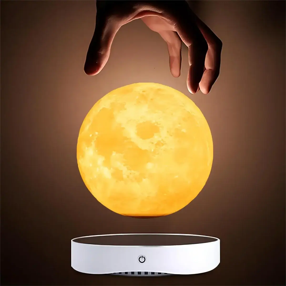 Lampe de nuit en forme de lune, douce lumière pour décoration intérieure et ambiance relaxante. Idéal pour une chambre ou un espace de détente.