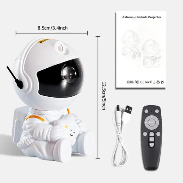 Vaisseau spatial pour enfant avec casque, télécommande et guide d'instructions, idéal pour décoration ou jouet éducatif sur le thème de l'espace.