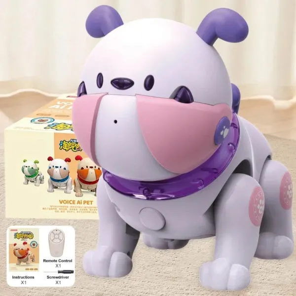 Robot chien interactif en forme de chien mignon avec accessoires.