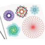 Panneau de motifs géométriques colorés et symétriques, parfait pour la décoration scientifique ou éducative. Idéal pour les amateurs de sciences et de design graphique.