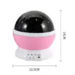 Lampe projection cosmique avec étoiles.