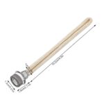 Pipette en caoutchouc avec embout métallique, longueur de 10,2 cm, utilisée pour la manipulation précise de liquides en laboratoire scientifique.