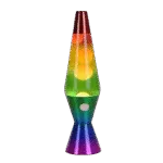 Lampe lava arc-en-ciel colorée avec bulles lumineuses, idéale pour décoration scientifique ou ambiance ludique. Parfait pour les amateurs de gadgets et objets décoratifs originaux.