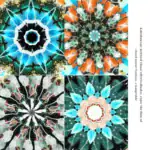 Mandalas en verre colorés et lumineux, créant des motifs symétriques et hypnotiques, parfaits pour la décoration intérieure ou comme objets de collection.