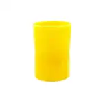 Balayette de bureau en plastique jaune pour accessoires de bureau ou décoration scientifique.