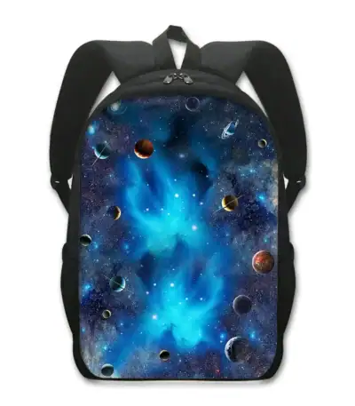 Sac à dos avec motif de l'univers et des planètes.