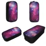 Étui de rangement Galaxy avec motif cosmique, idéal pour accessoires et fournitures. Design spacieux et résistant, parfait pour organiser vos objets avec style.