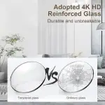 Porte en verre renforcé 4K HD, durable et incassable, idéale pour la décoration intérieure moderne. Comparaison entre verre trempé et verre ordinaire pour une sécurité optimale.