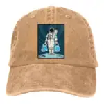 Casquette en coton avec broderie d'un astronaute.