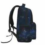 Sac à dos avec design galactique, idéal pour étudiants et amateurs d'astronomie.