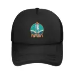 Casquette noire avec logo NASA de fusée, idéale pour les amateurs d'astronomie et de science, apportant une touche de style et de passion pour l'exploration spatiale.