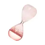 Pendentif en forme de double hélice ADN en verre rose transparent, symbole de la science et de la génétique.