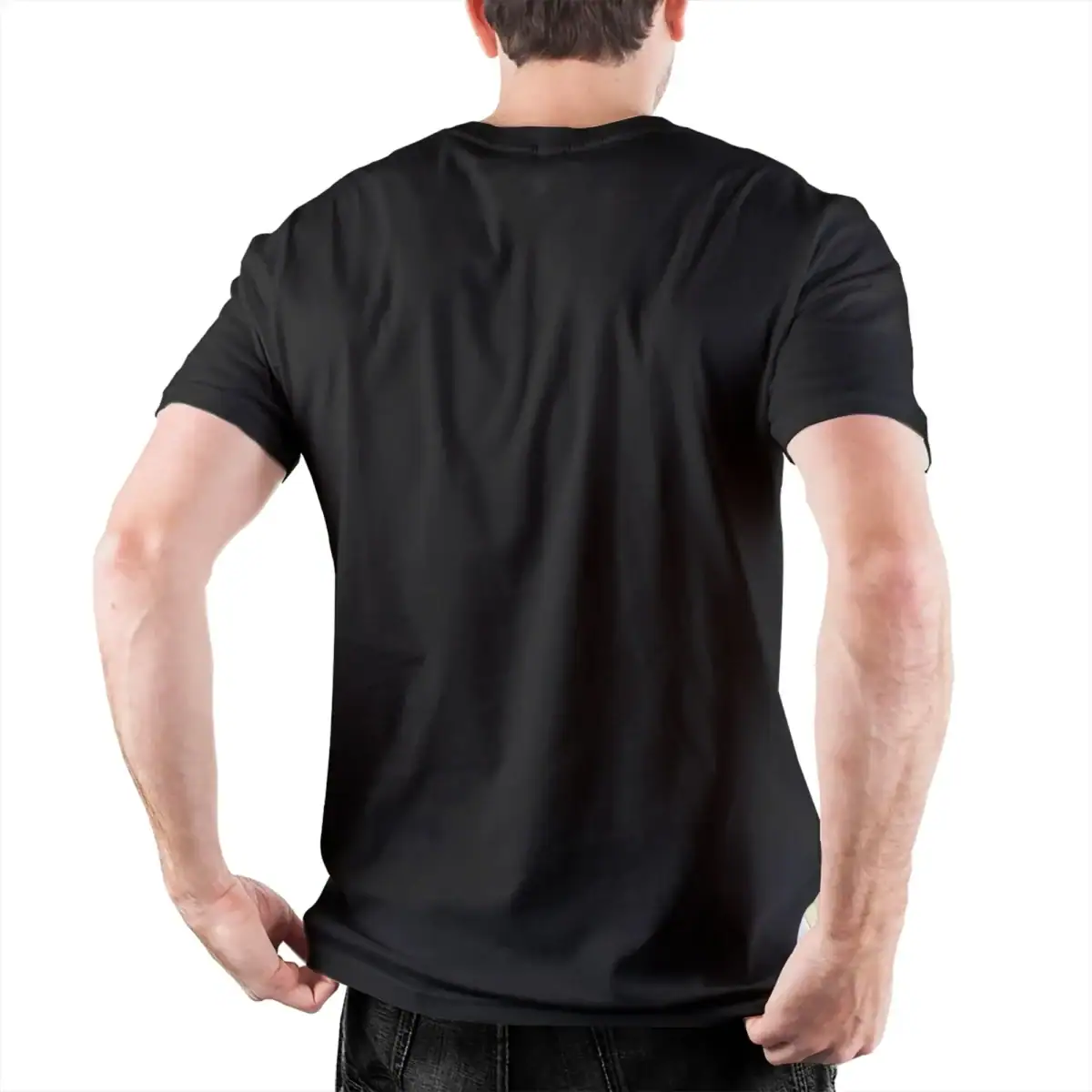 T-shirt noir avec motif scientifique, idéal pour les amateurs de science et de décoration geek, parfait pour un look décontracté et tendance.