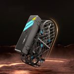 Ventilateur portable compact avec design futuriste, idéal pour les amateurs de science et d'objets innovants, parfait pour la décoration de style scientifique ou technologique.