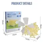 Véhicule éolien en kit pour expérience scientifique, avec hélice et structure en plastique, idéal pour l'apprentissage de l'énergie éolienne.