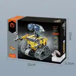 Robot éducatif programmable en kit avec chenilles, contrôleur et accessoires pour enfants, idéal pour apprendre la robotique et la programmation.