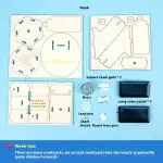 Jeu éducatif de construction de véhicule spatial avec pièces en bois et en mousse, incluant moteur, panneaux solaires, engrenages et autres composants pour assembler un modèle de fusée ou satelli.