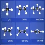 Modèles moléculaires en 3D de différentes molécules organiques, illustrant la structure chimique et la disposition des atomes.