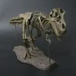 Modèle de squelette de T-Rex en résine, détaillé et réaliste, parfait pour la décoration scientifique ou éducative.