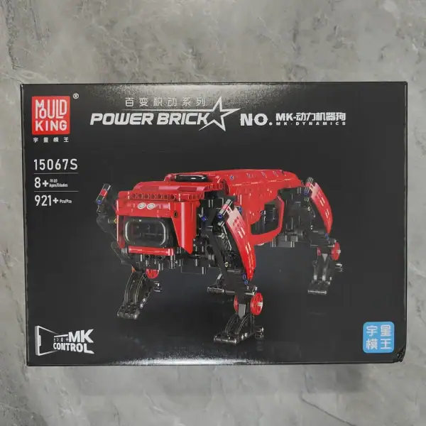 Robot Power Brick en boîte, modèle MK-DYNAMICS, conçu pour les enfants de 8 ans et plus, avec 921 pièces, idéal pour la construction et la décoration scientifique.