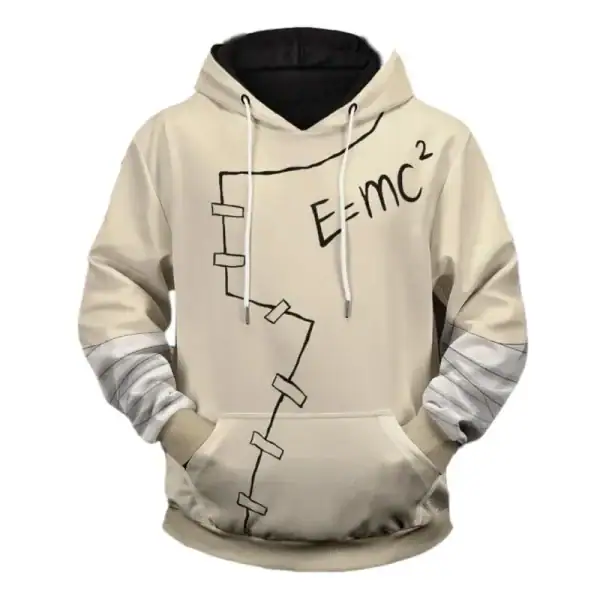 Vêtement avec l'équation célèbre E=mc² illustrée, symbole de la physique et de la science.