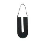 Pendentif en forme de U noir, design moderne et minimaliste, parfait pour les amateurs de science et de décoration originale. Facile à porter en collier ou en décoration d'intérieur.