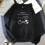 Sac Ă dos noir avec impression de la loi de la gravitation de Newton, illustrant la formule F = G (m1 m2) / r^2, symbole de la science et de la physique.